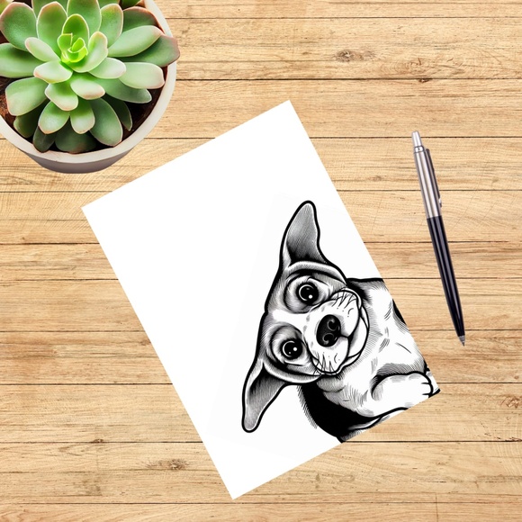 Whimsical Beagle Blank Notecards with Peel and Stick Envelopes - Picture 4 of 11